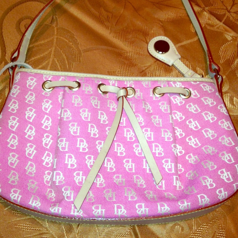 Dooney & Bourke Pink and White Shoulder Bag